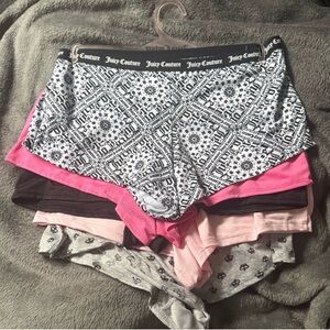 Juicy Couture Women's Boyshort / Underwear Set of 5 size 2x NWT!
